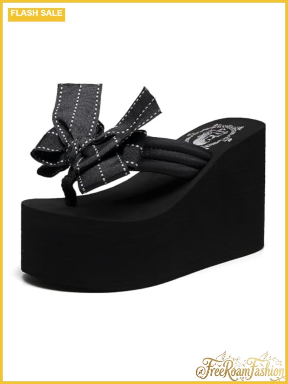 Womens Platform Wedge Flip Flops Chunky High Heel Sandals EVA Beach Thong